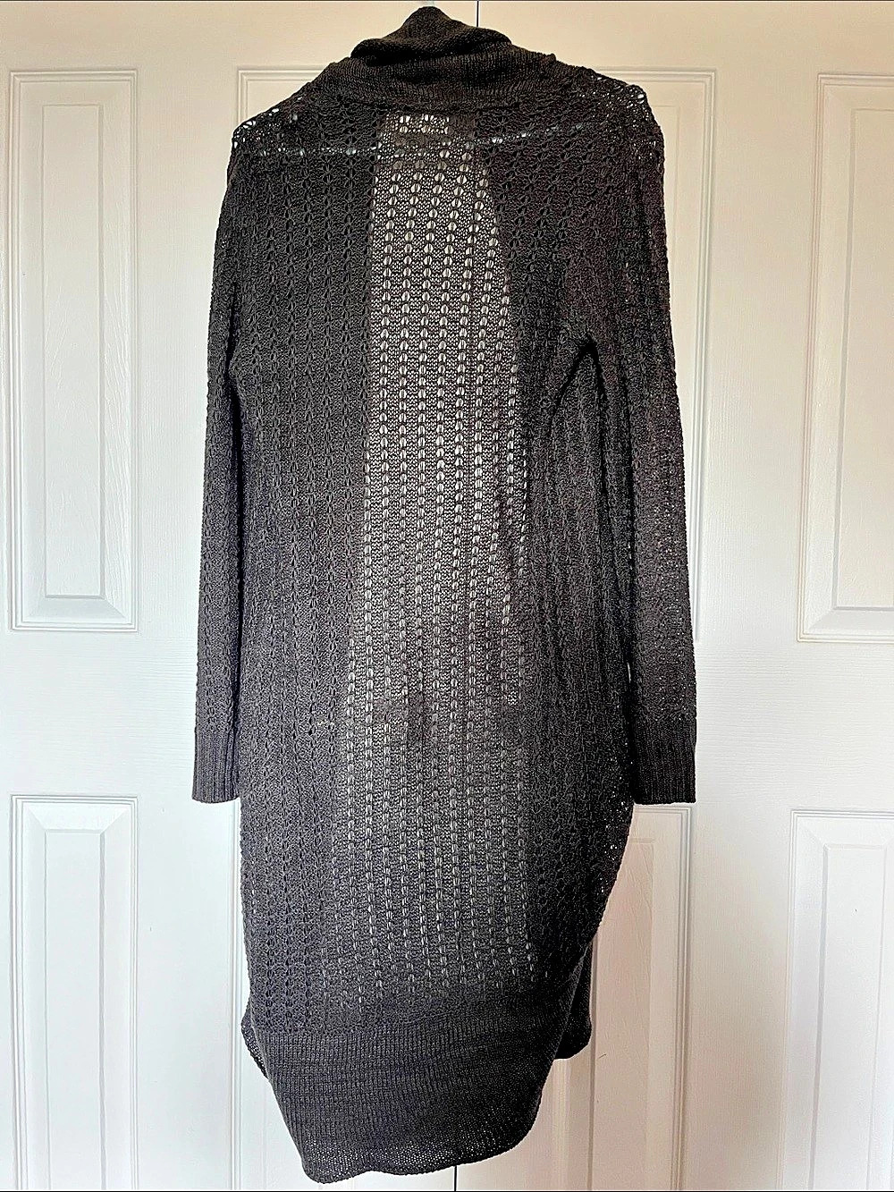 R&D style Black Open Front Knit Cardigan Size M Like New - Picture 2 of 4